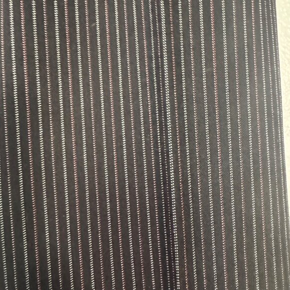 Alfani Pinstripe Wide Leg Black Trousers Size 6 Polyester Blend Stretch - Picture 3 of 7